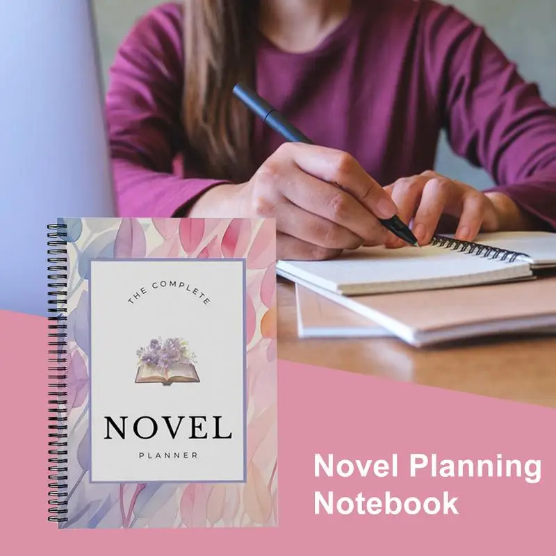 Planificador de escritura novedoso A5, planificador de escritura diario para autores, programa de ficción, libro de trabajo estructurado, productividad y tareas sin fecha
