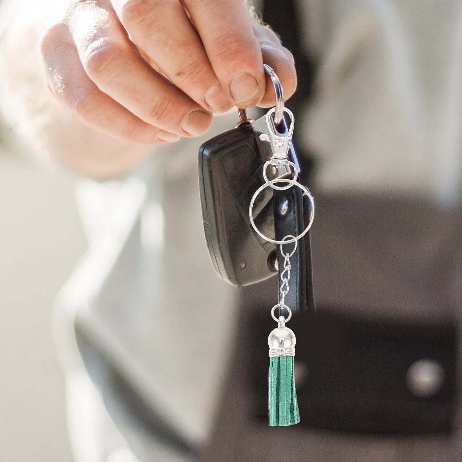 1 Set Multicolor Tassel Diy Keychain Materials Kit For Craft Supplies Key Chain Accessory Fringe Charms Jewelry Making Tools