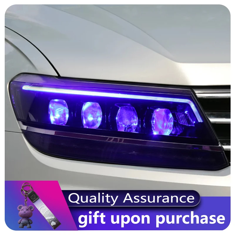 

Vehicle Accessory For VW Volkswagen 2017-2021 Tiguan L Front Light DRL Head Lamp Car Turn Signal Upgrade LED Headlight Lens Auto