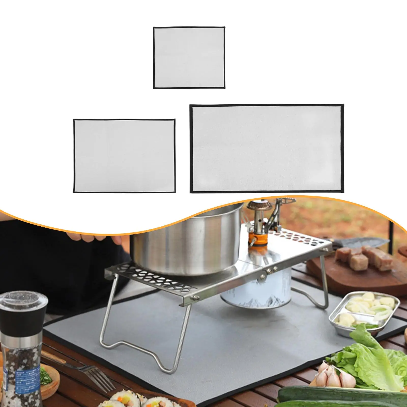 

Огнеупорный коврик, многоразовый, водонепроницаемый, теплоизоляционный, для защиты отогрева, для приготовления пищи, для террасы, путешествий, активного отдыха, походов