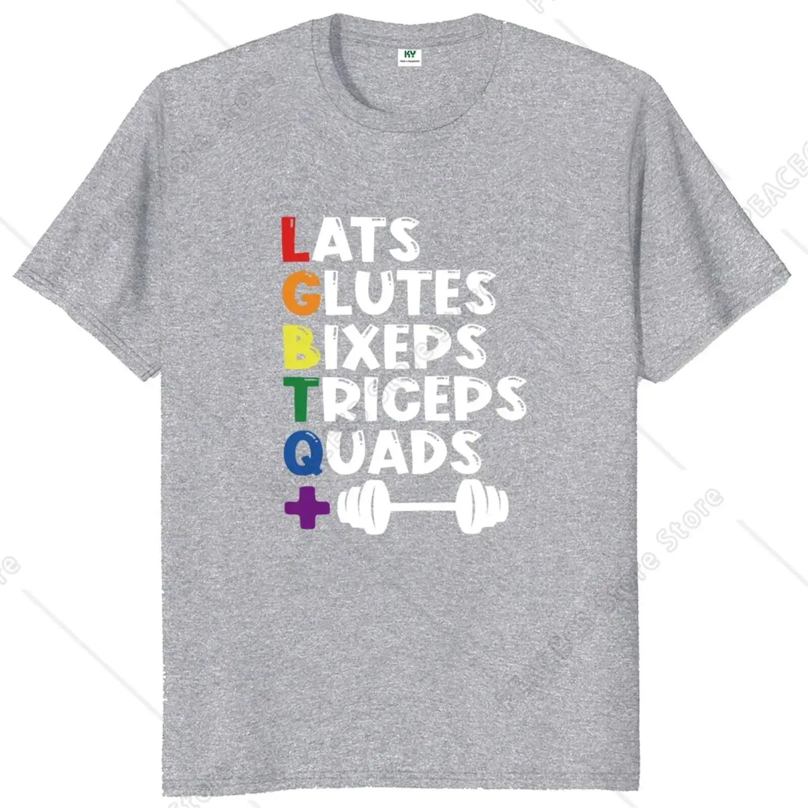 LGBT Gym T Shirt Last Glutes Biceps Triceps Lgbt Humor Gym Lovers Tee Tops EU Size Pure Cotton Casual Y2k T-shirt