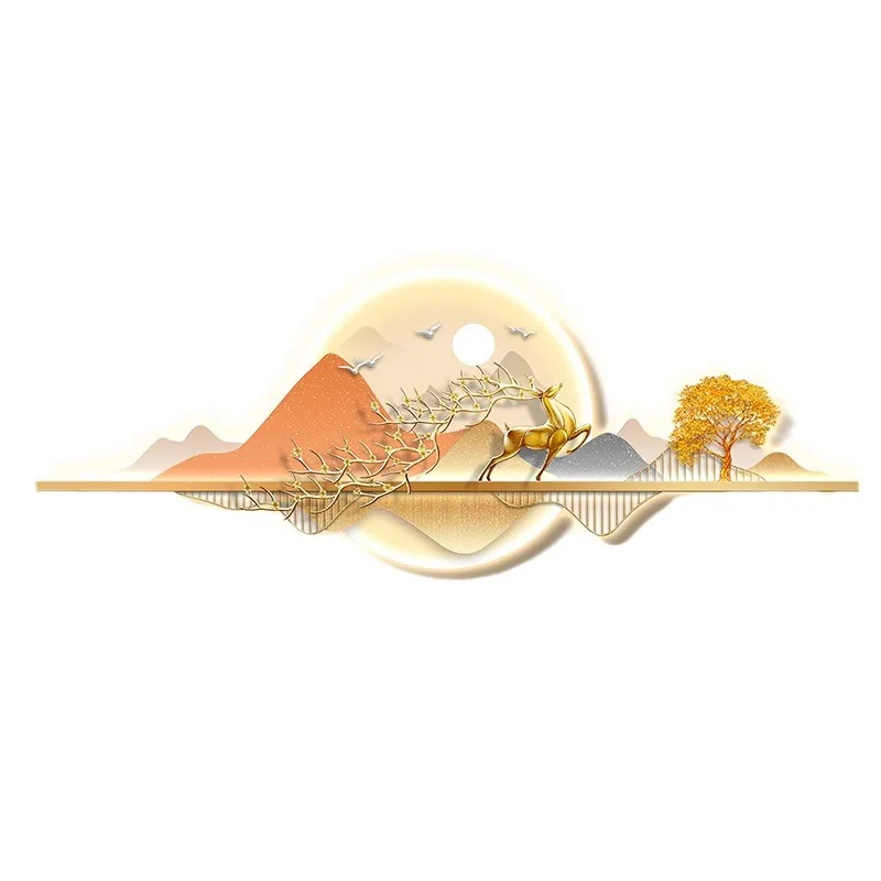Modern Nordic landscape Wall Lamp Entrance Decoration Light Corridor Hanging Hallway Painting Lamps Home Living Room Mural Light