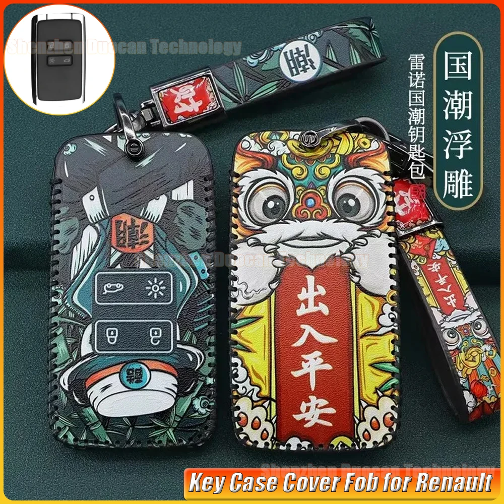 

New Key Case Cover Fob for Renault Koleos Austral Kadjar Clio Megane Captur Arkana Zoe Scenic Dacia Sandero Duster Logan Jogger