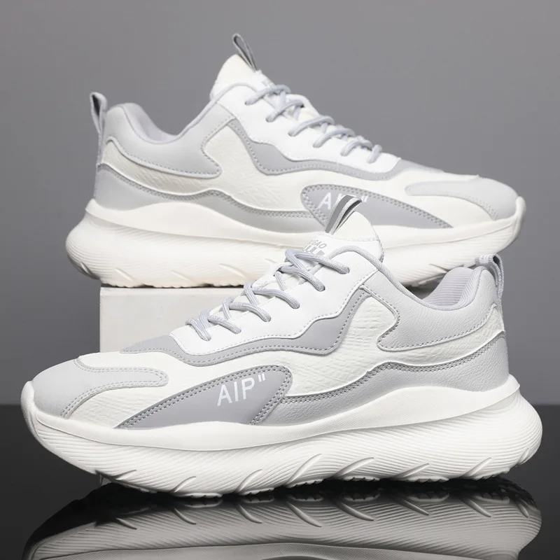 

Winter Men's Shoes New Autumn Casual Shoes Waterproof Ultra Light Anti Slip Thick Soled Sports Shoes Leather Surface Sneakers