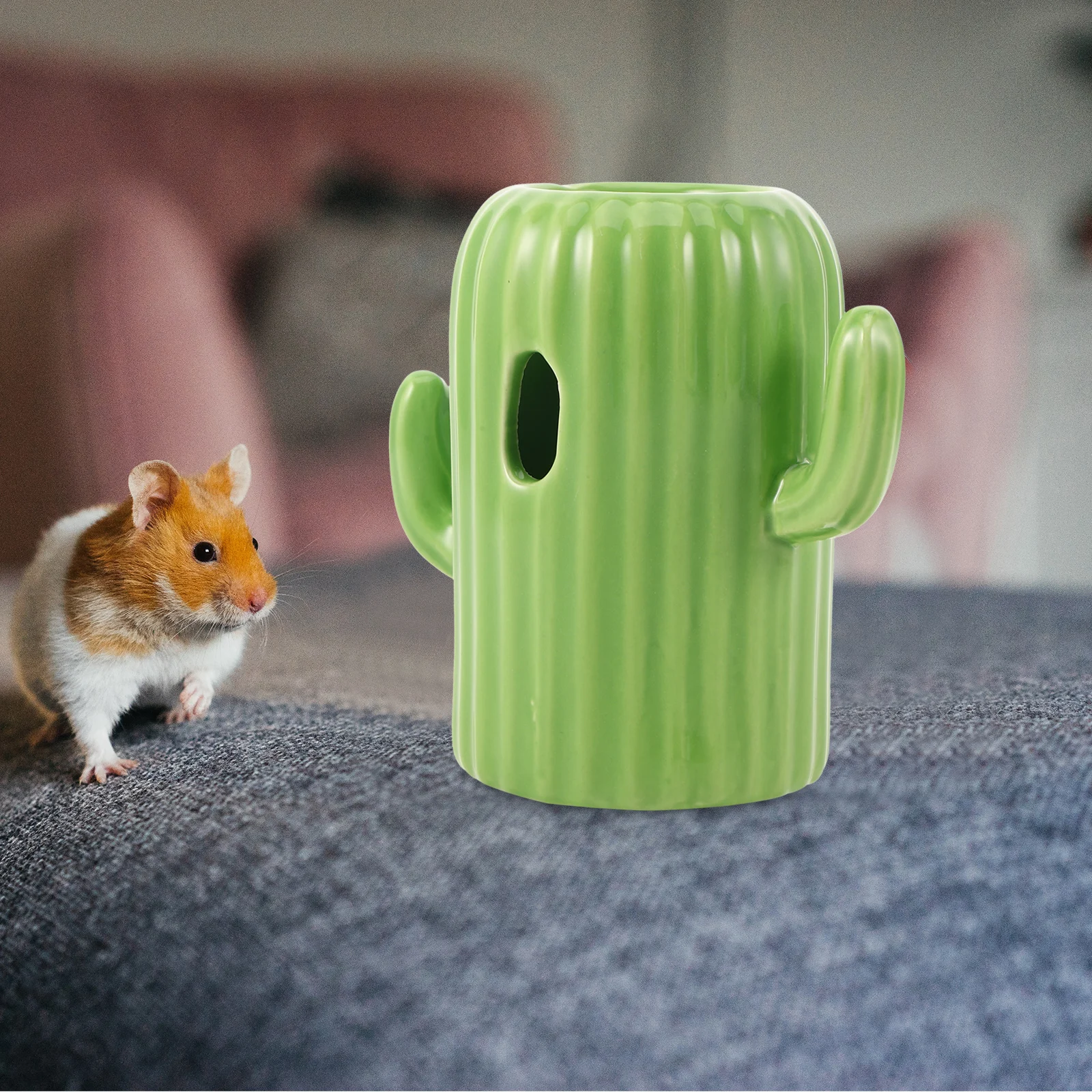 

Ceramic Cactus Shaped Water Rack for Hamster Drinking Bottle Stand Supplies Pet Habitat Decor Hamster Water Feeder Bottle Holder