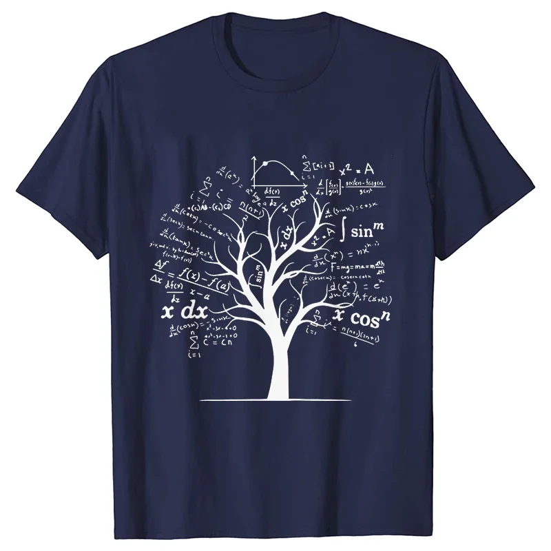 Men T-shirt Calculus Algebra Tree Math Teacher Geek T Shirts Graphic Tops Streetwear Men\'s Oversized Clothing Short Sleeve Tees