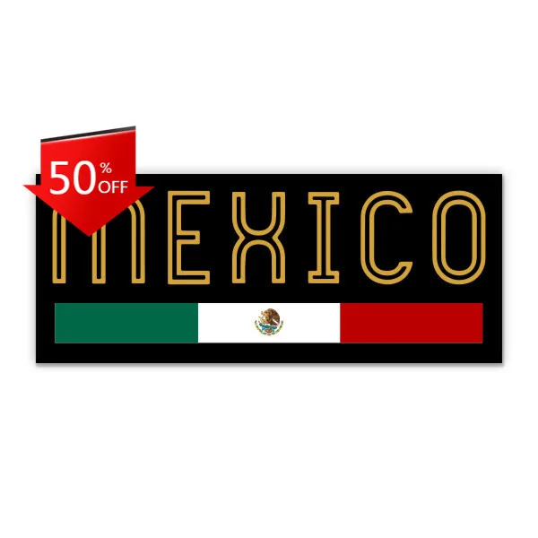 

Mexico Flag Mexican Pride Unique Camper Van Truck Laptop Window Accessory Aesthetic Funny