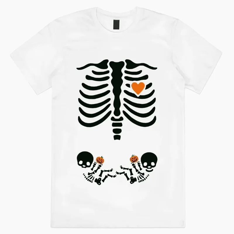 Sommer Neue Multi Farbe Skeleton Rahmen Kürbis Gedruckt Spaß T-shirt Große Kurzarm Sommer männer und Frauen Bequeme top