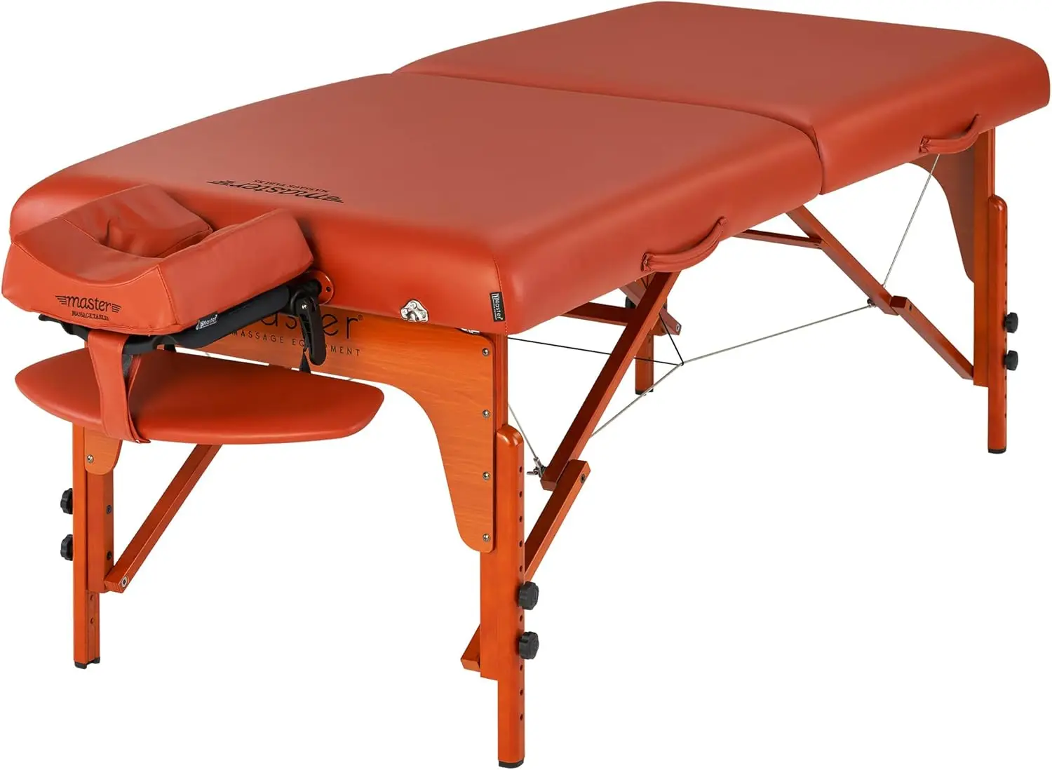 Master Massage 31" Santana Pro Portable Massage Table Package, Memory Foam Cushioning, Reiki Leg Panels, Mountain Red- Tattoo