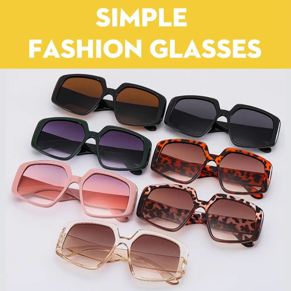 Women\'s Oversized Sunglasses Square Sun Glasses Shades Goggle  Big Frame Large Fashion Trendy Vintage UV400