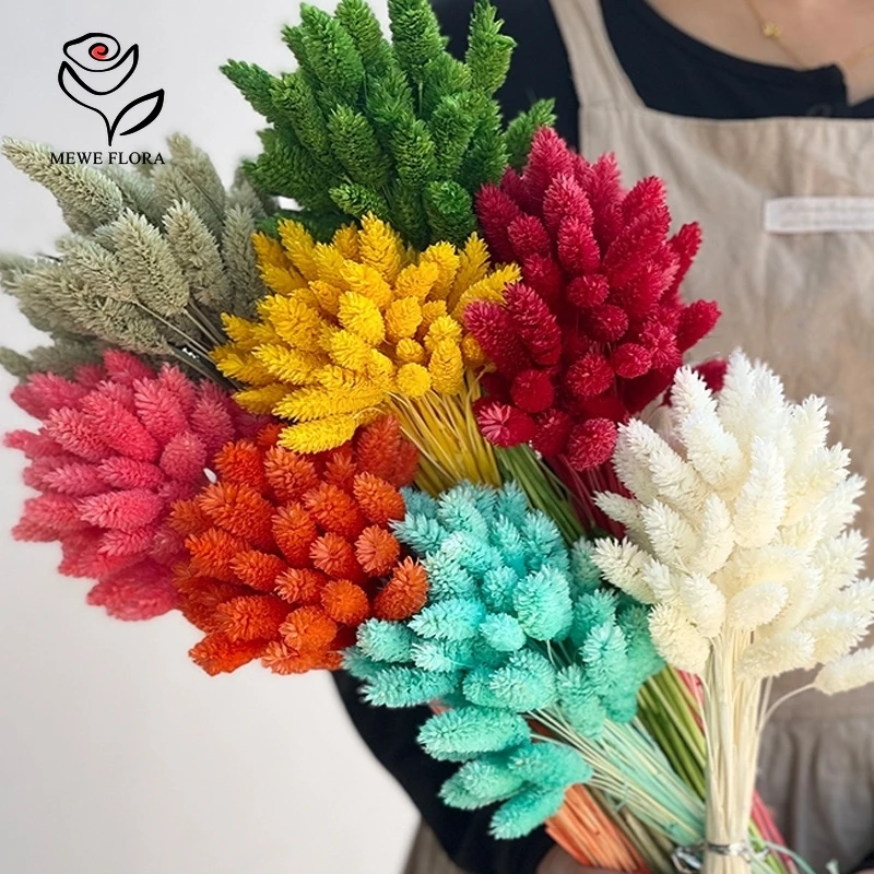 

50Pcs Natural Jewelry Gem Grass Bouquet Boho Home Vase Decoration Dried Flower Phalaris Wedding Party Decor Photography Props