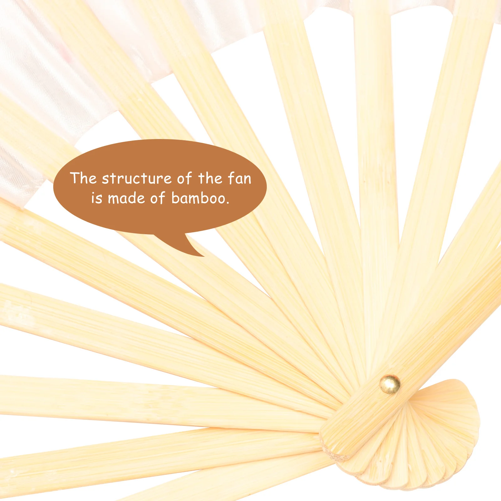 

Silk Belly Dance Fan Real Silk Material Bamboo Frame Long Folding Fan Prop for Performance Party Square Dance Supplies