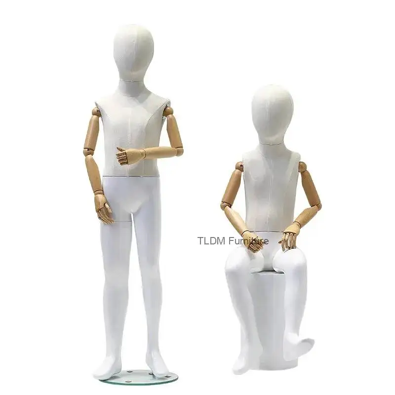 

Display Children's Half Body Mannequin with Head, Luxury Kids Display Torso Shop Window Model for Infant Toddler Clothing JT40M
