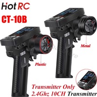 HotRC CT-10B 10CH Remote Control Metal/Plastic Handwheel Color Screen Transmitter for RC Car Boat Ship Robot F-10A Receiver Part