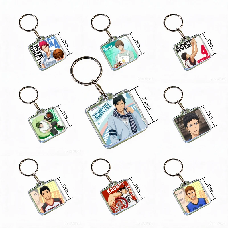 Anime K-Kuroko's Basketball Acrylic Keychain Handmade Hanging for Clothes Backpack Decoration Accessories Gifts with Friends