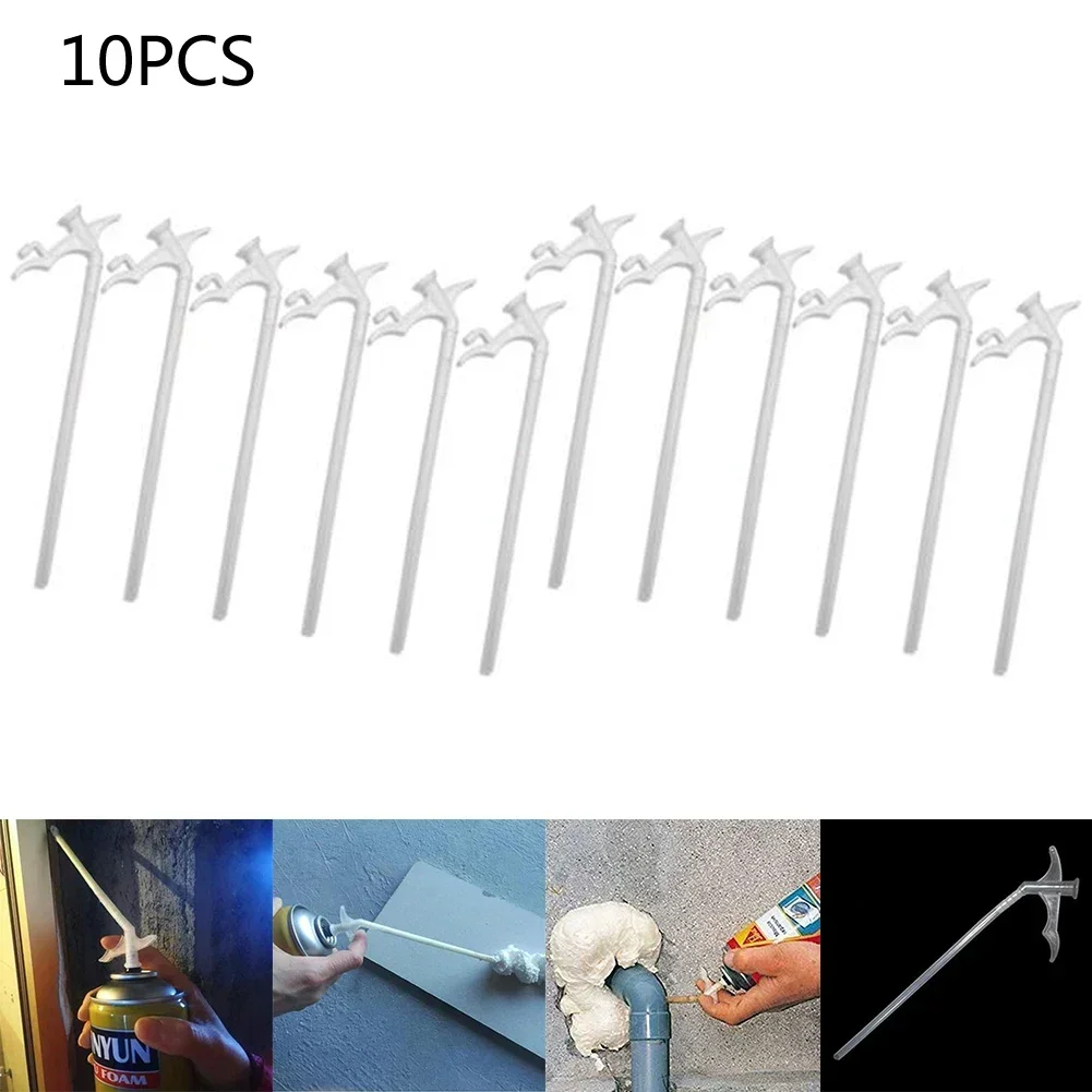 10pcs Spray Foam Tubes Nozzle Gap Filling Insulating Foam Tube Replacement DIY Polyurethane Foam Glue Gun Connection Tube