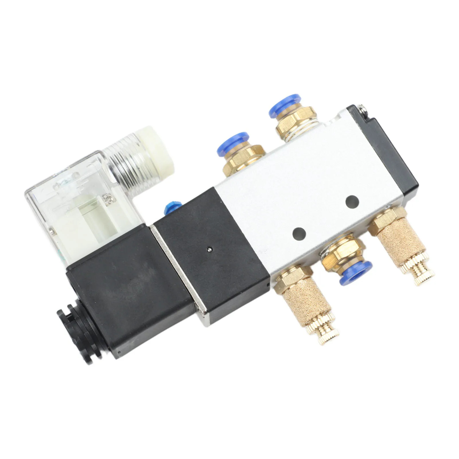 Part Solenoid Valve 5 Port BSPT Thread Business 4V210-08 Control Mufflers DC 24V Male Connectors New Practical