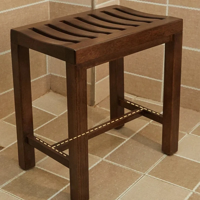 

Stools Retro Solid Wood Bathroom Chinese Style Chairs Shower Bench Seat Chairs Elderly Designer Articulos Para Hogar Furniture