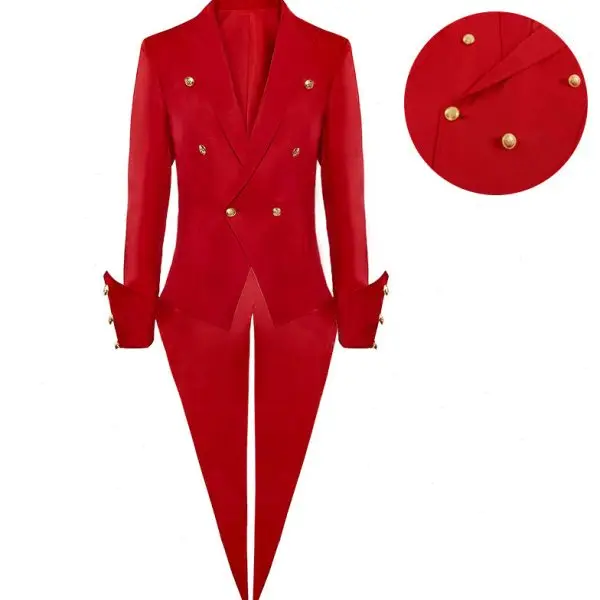 

Fashionable New Court Prince Medieval Tailcoat Uniform Christmas Halloween Elegant Outerwear Women's Ethnic Costume