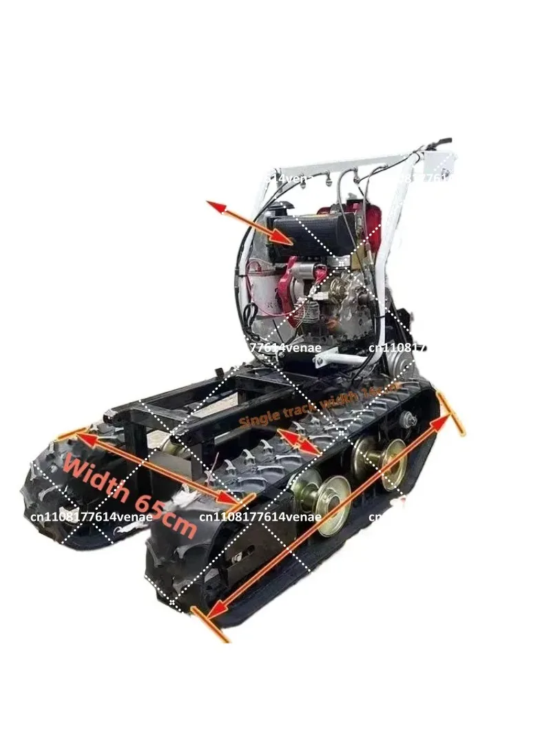 Small Track Utility Vehicle for Orchard Farm Transport All Terrain Cargo Truck