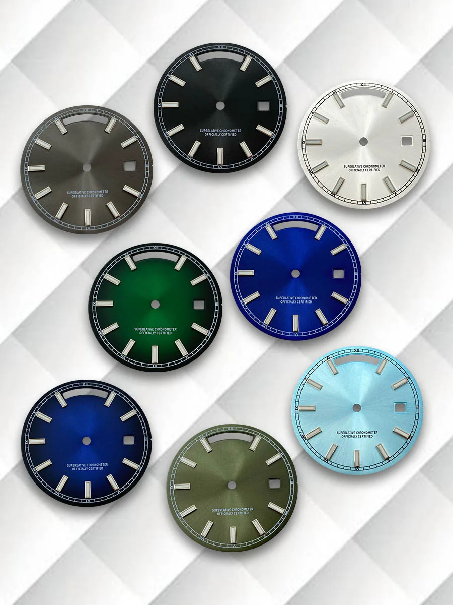 

31mm S logo date dial suitable for 8285 movement high-quality watch dial watch modification accessories square scale