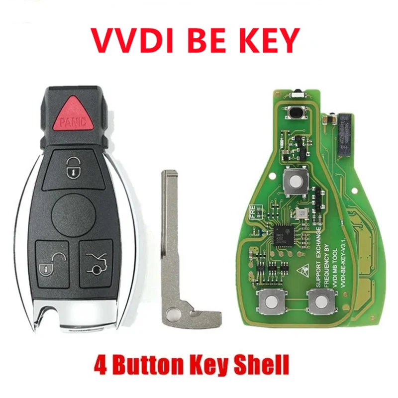 

5 шт./лот Xhorse VVDI BE Key V3.2 для Benz, улучшенная версия с логотипом, работа с инструментом VVDI MB, получите 1 бесплатный жетон