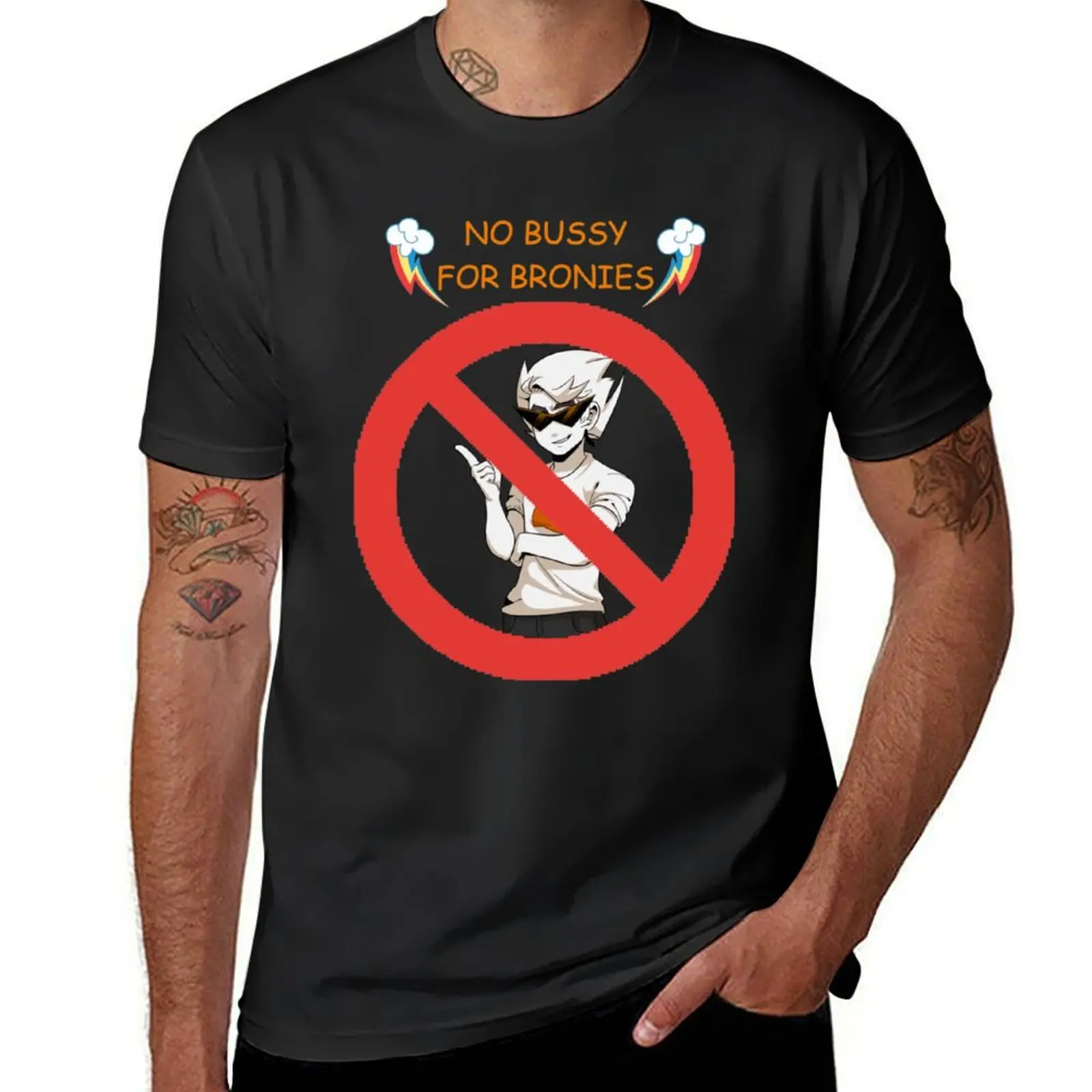 dirk strider - no bussy for bronies T-Shirt cute tops graphics mens cotton t shirts