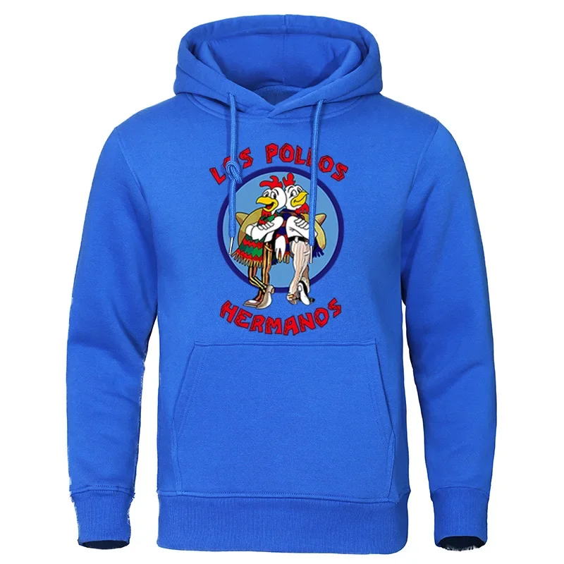 Men\'s Hoodies Loose Oversized Letter Print LOS POLLOS Hermanos Male Sweatshirts Chicken Brothers Pullovers Warm Breathable Hoody