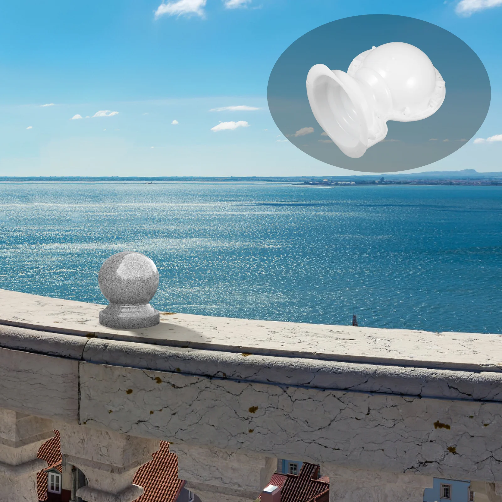 

Concrete Ball Sphere Mold Roman Column Decoration Balcony Pathway Balustrade Concrete Molds for Garden Fence Garden Fence Mold