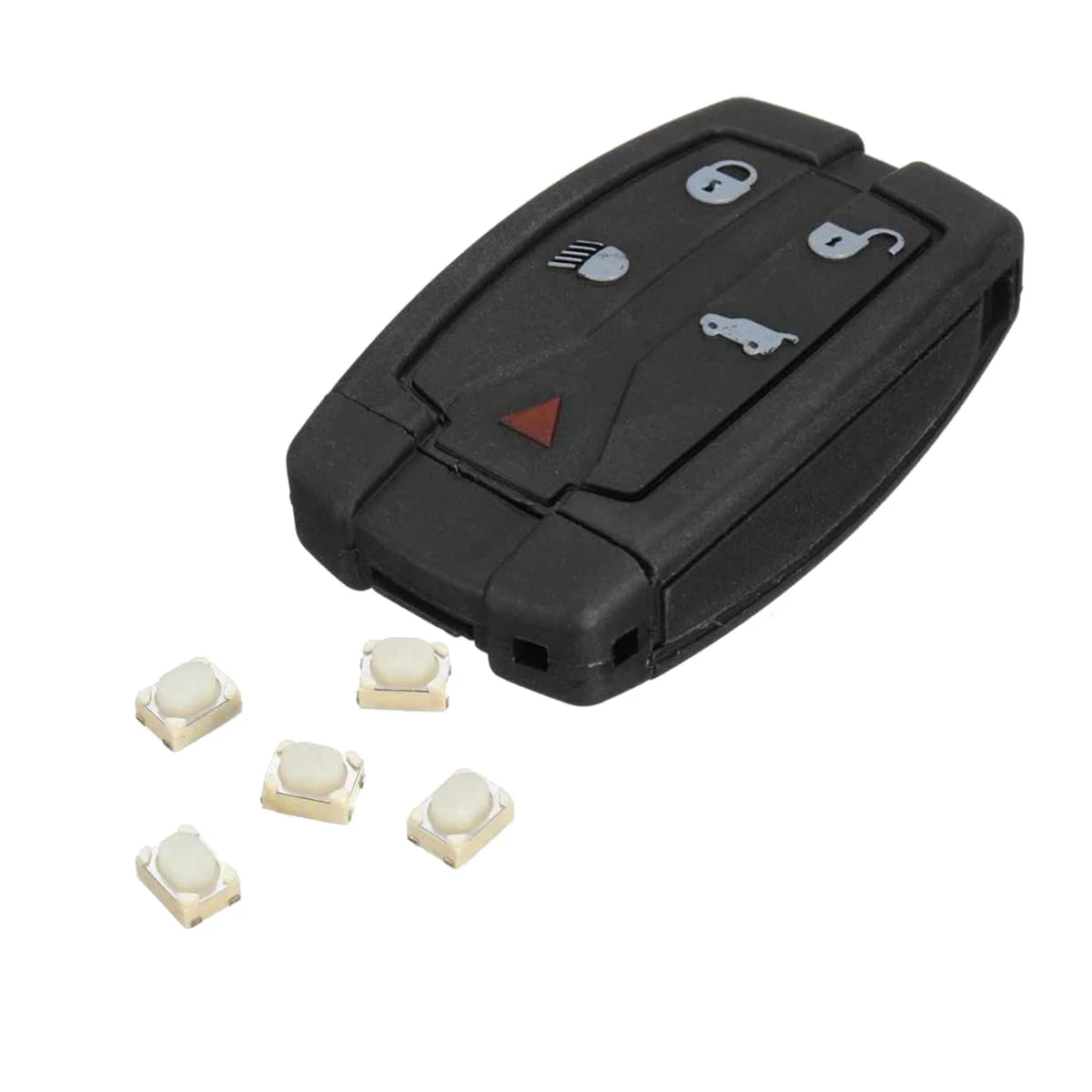 Car 5 Button Remote Key Case with Recase / Battery Kit for Land Rover Freelander 2