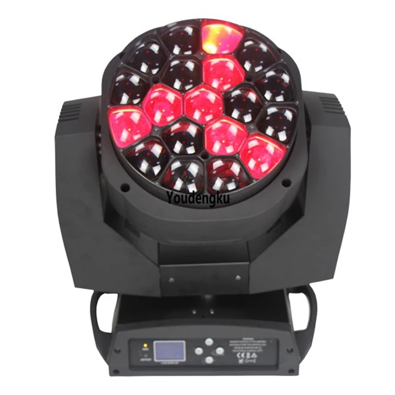 8pcs Zoom Bee eye LED moving head light 19x15W RGBW sharpy beam pro dj bee eye moving head with zoom function