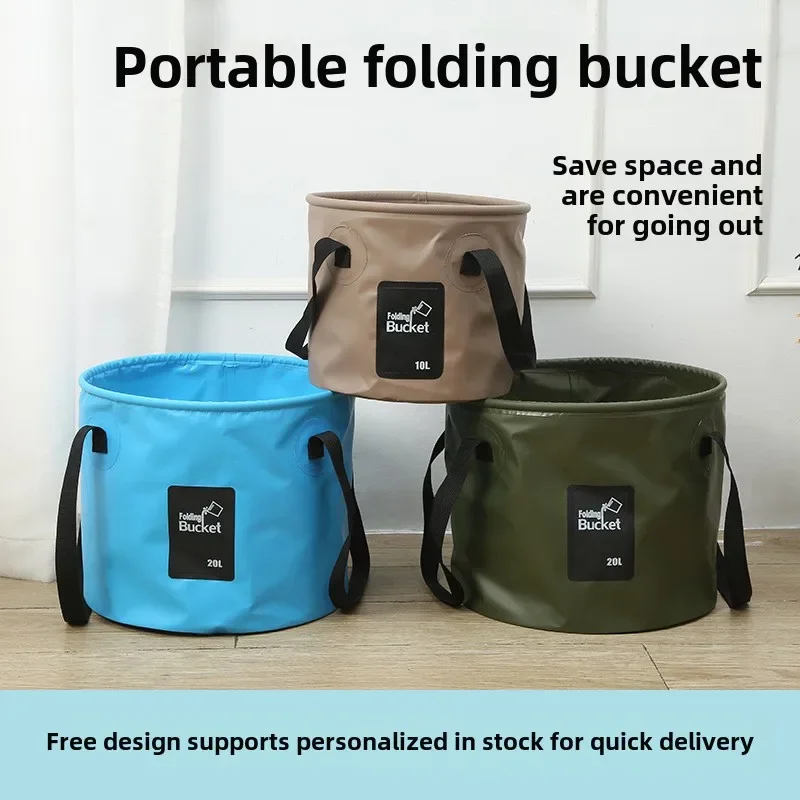 

12L 20L Portable Waterproof Water Bag Folding Bucket Water Storage Container Carrier Bags For Fishing Camping Hiking