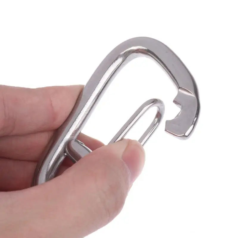 بسيطة الفولاذ المقاوم للصدأ الغوص مشبك كليب الثقيلة التخييم حلقة تسلق السنانير في الهواء الطلق السلامة الغوص مشبك كليب