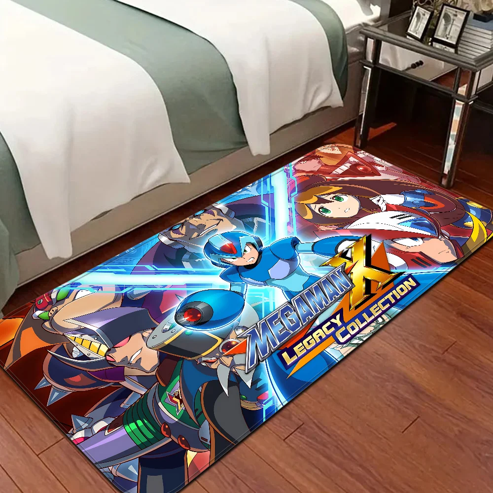 Mega Man Rockman Entrance Door Mat Washable Non-Slip Living Room Sofa Chairs Area Mat Kitchen Welcome Doormat