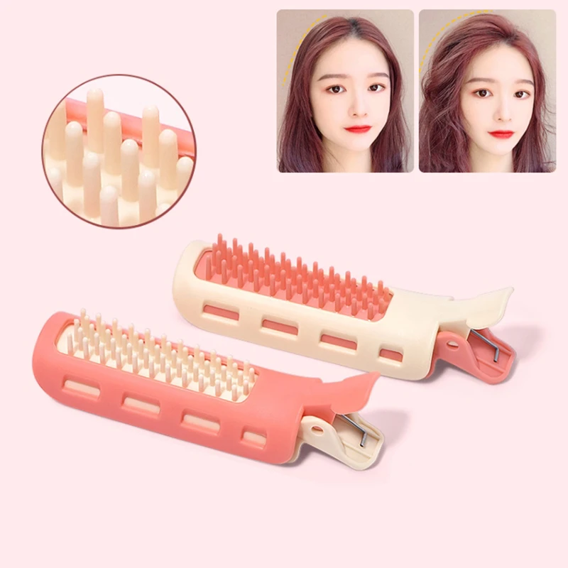 2Pcs Natural Fluffy Clips Lazy Hair Top Styling Hairpins Hair Root Hair Rollers Bangs Curling Hair Clips Curlers Tools Barrette