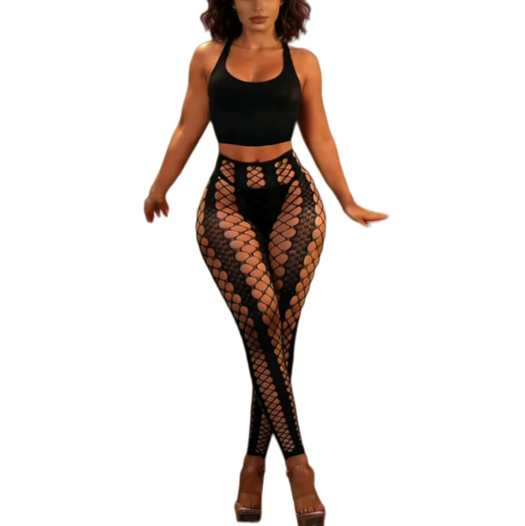 

XIANGSHANGIRL Turkey Pantyhose Toeless Hollow Out Mesh Socks Summer Beach Wear Sexy Lingerie for Women High Waisted Tights
