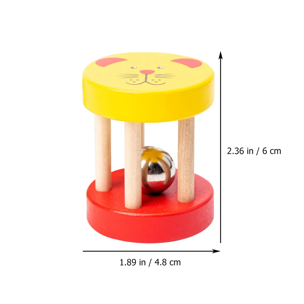 Cloches à clapet colorées, hochets portables, jouets musicaux éducatifs pour le développement de bébé, jeu d'intelligence, 2 pièces