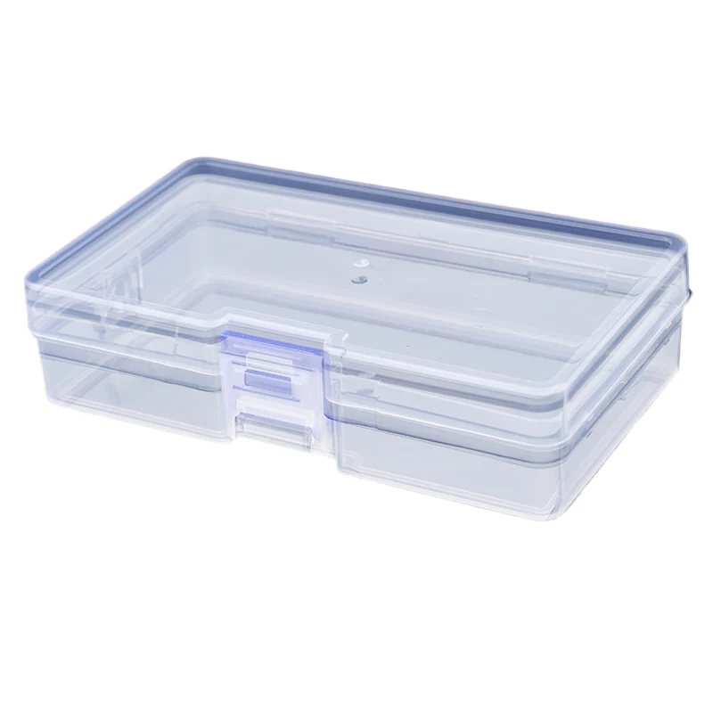 Dustproof Durable Clear Jewelry Storage Case Container Mini Plastic Box Rectangular Box Translucent Box Packing Box Storage Box