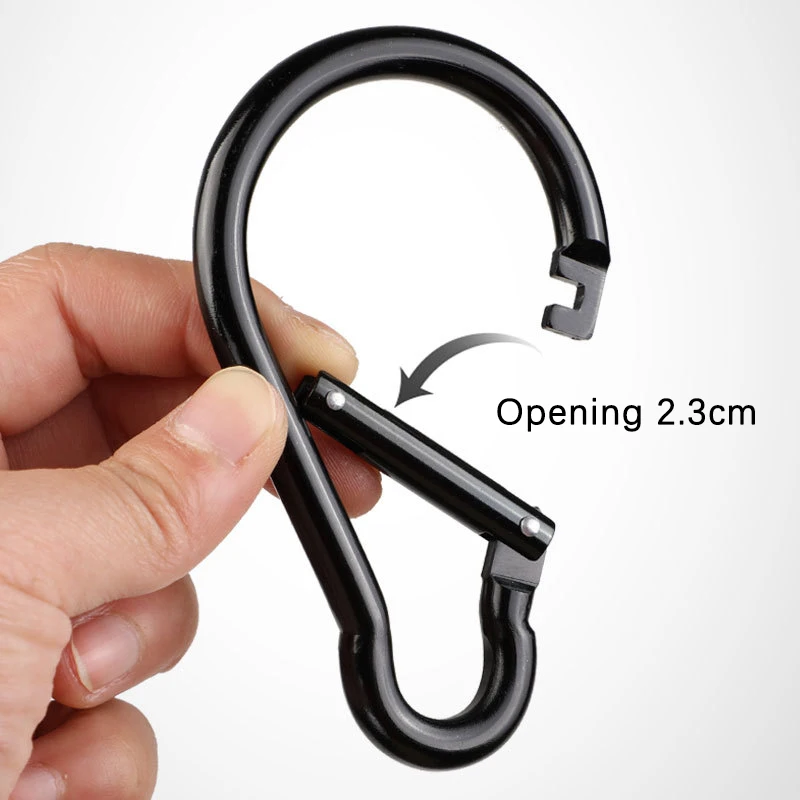 

Aluminum Alloy Carabiner Hooks Gourd Shape Non-locking Design Large Hiking Camping Carabiner Quick Link Lock Ring Carabiner Hook