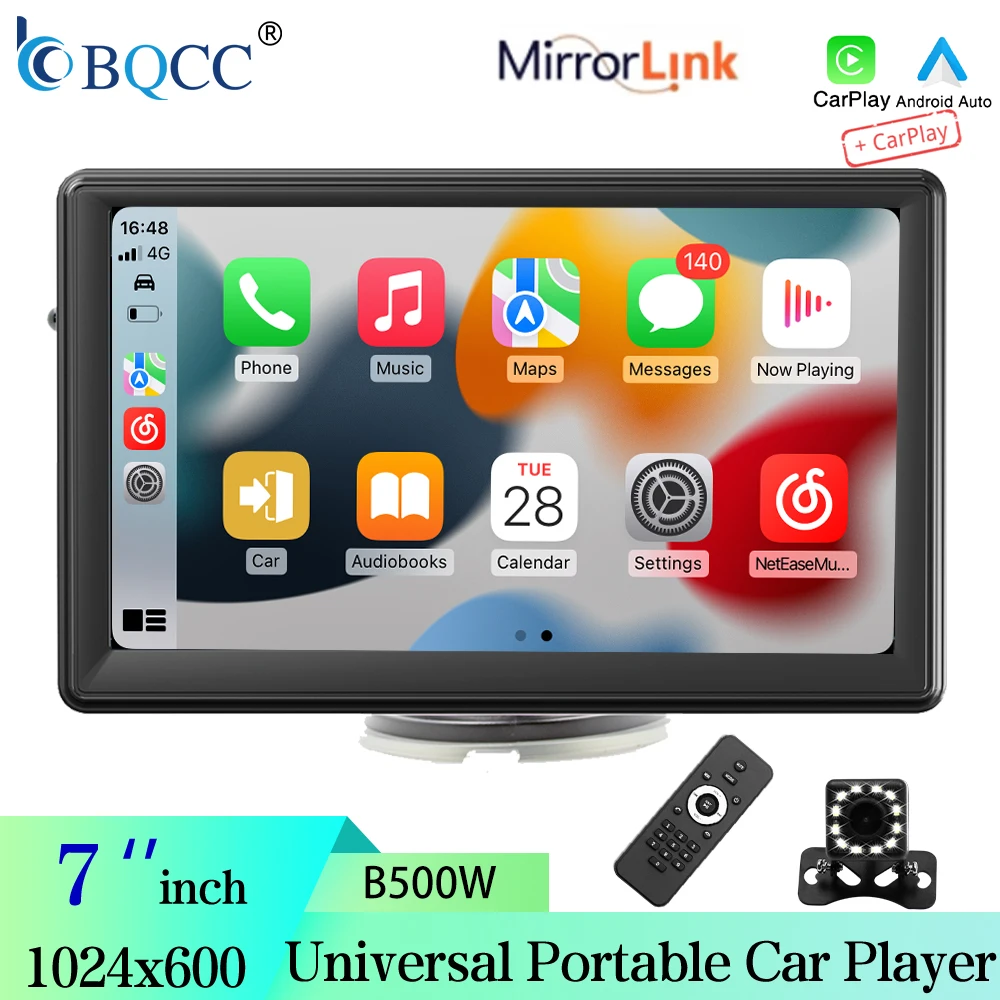 BQCC 7inch Auto Wireless CarPlay Car Radio WiFi GPS FM HD Bluetooth Multimedia Touch Screen Universal Player Stereo Mp5 Stereo