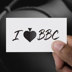 Tatuajes Temporales I love BBC con letras en inglés cuckold, pegatina impermeable para adultos