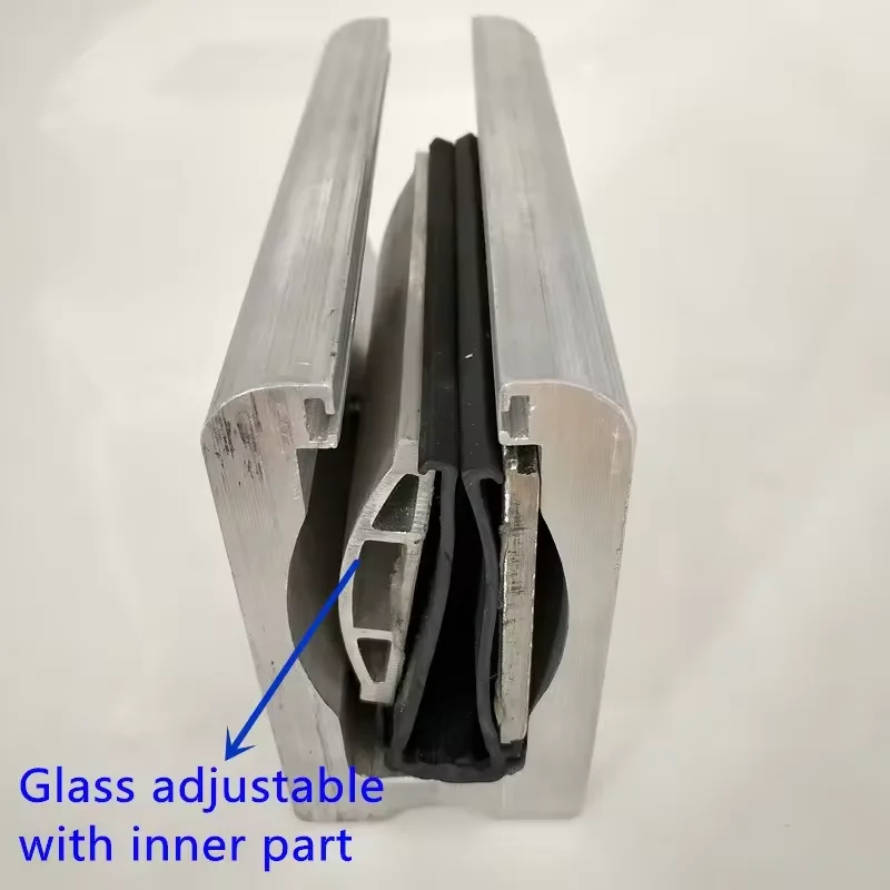 ZD Semi Frameless Balustrade Floor Deck Mount Glass Railing U Channels Glass Spigot