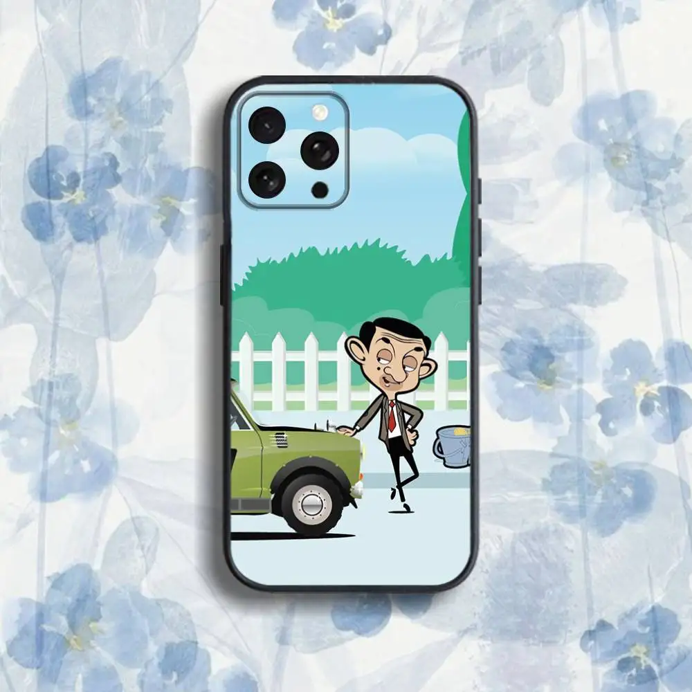 Classic M-Mr B-Bean Funny  Phone Case For iPhone 17,16,15,14,13,12,Pro,Max,Plus,E,SE4,Air,Mini Black Soft Box