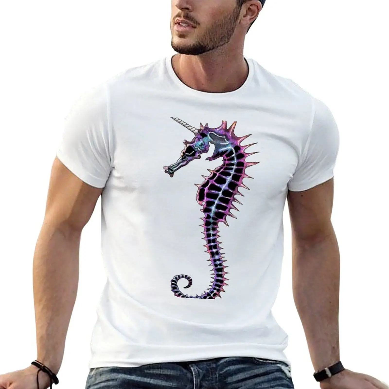

Dead Seahorse Unicorn T-Shirt t shirt for man 100 percent cotton t shirt personalised man t shirt graphic T-shirt