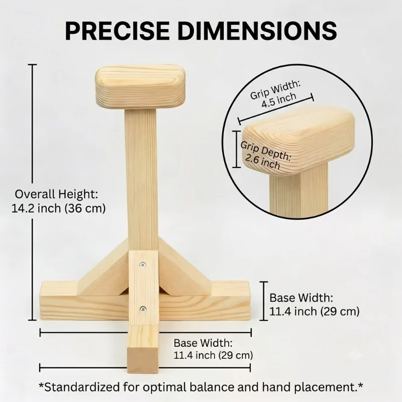Professional Stability Wooden Bars Handstand Canes Parallettes Push Up Blocks Strength Equipment Core Training Home Gym Exercise