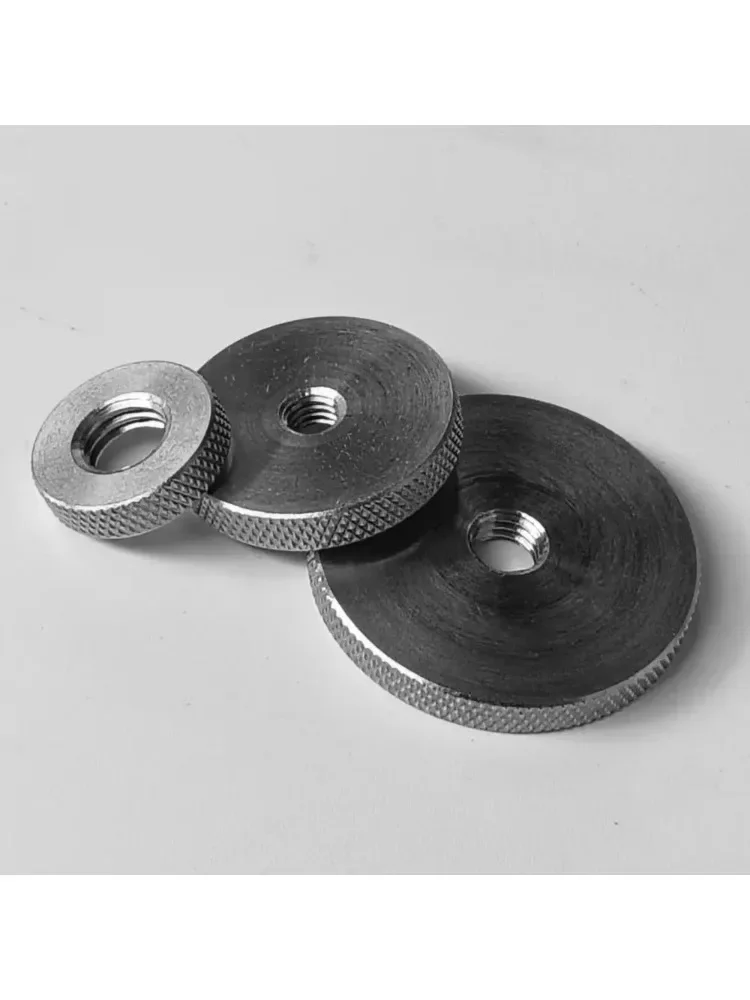Knurled Thumb Nuts 304 Stainless Steel Flat Head Hand Screw Knurled Round Nut Hardware Fasteners M4 M5 M6 M8 M10 M12