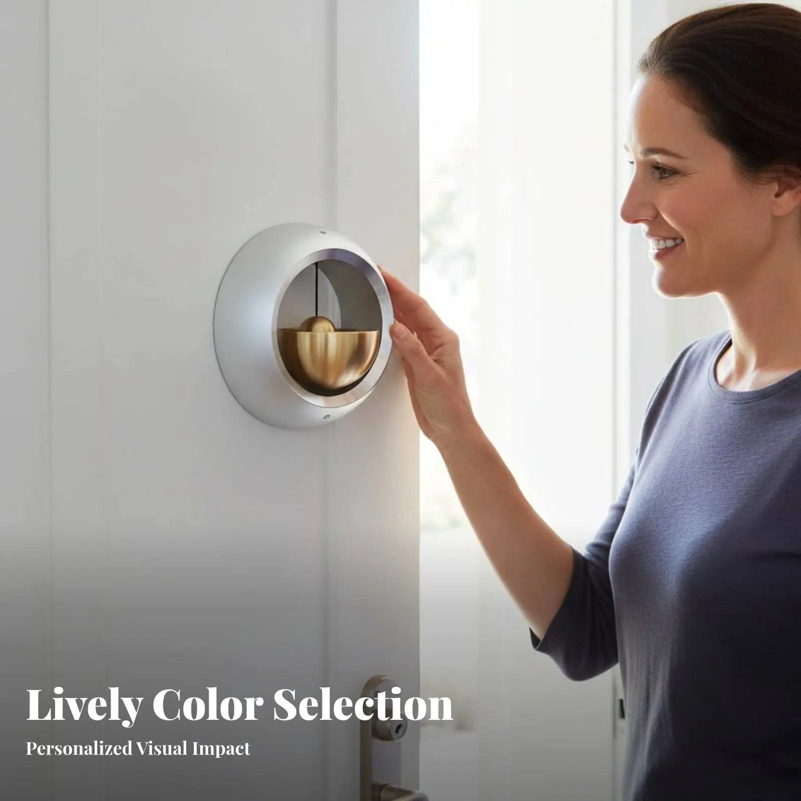 

Дверной звонок с чистым и ярким звучанием, современный латунный гонг без батареек, простая установка, звонок для продавца магазина