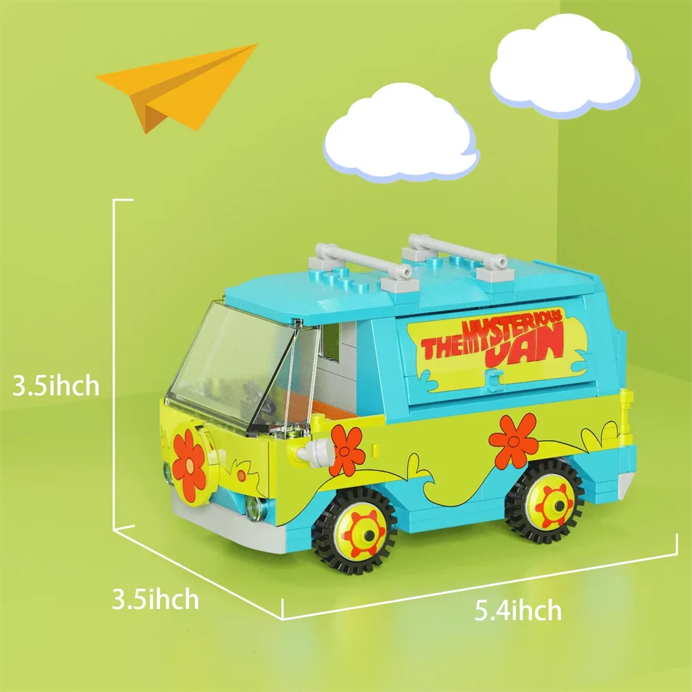 MOC Scooed Dooed Mysterious Machine Van Building Blocks Set Machine Cartoon Vehicle Bricks Toys For Children Xms Gifts with box