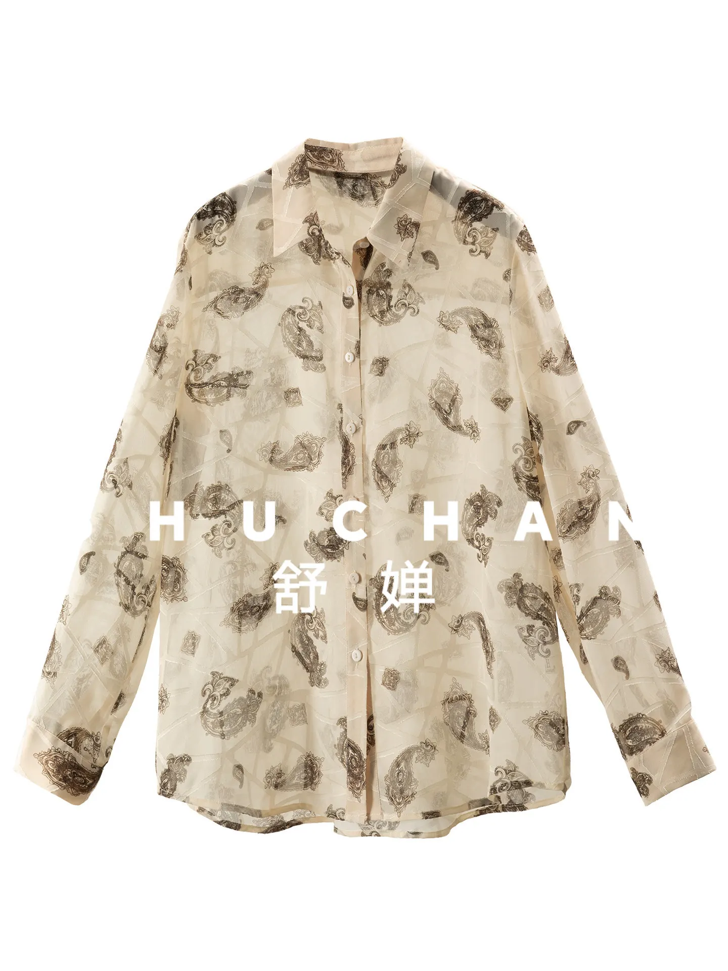 

Early Spring 2026 Fashionable High-quality Cutting Process of The Cabinet Printed Shirt Women's 88F3