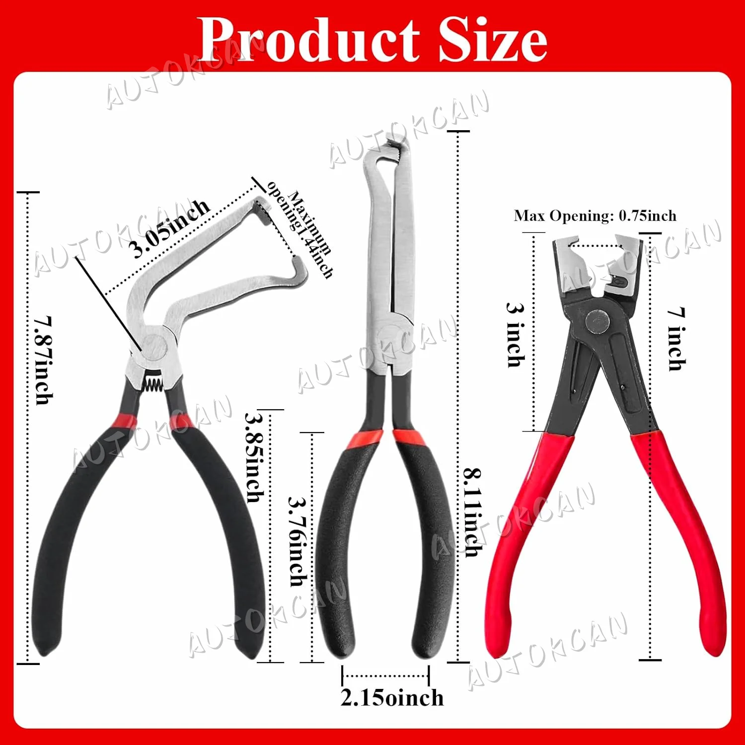 Electrical Disconnect Pliers Automotive Connector Separator Plug Removal Kit Connector Separator for Cars Trucks SUVs